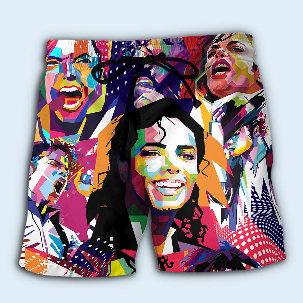 Pop Singer Inspired Color Beach Shorts Design Detail For Casual Warm Weather Outfits