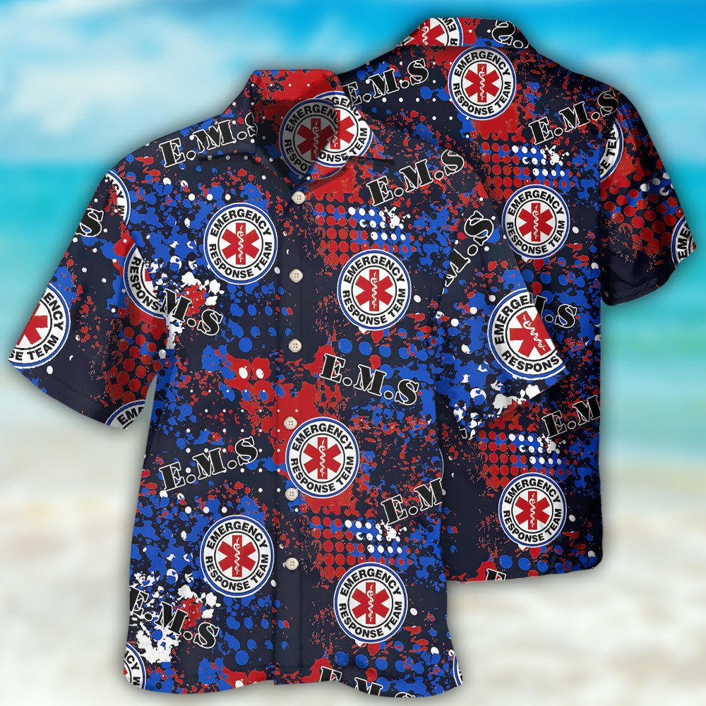 Military Police Firefighter Nurse Tribute Hawaiian Shirt For Summer Vacation, Beach Travel, And Casual Wear