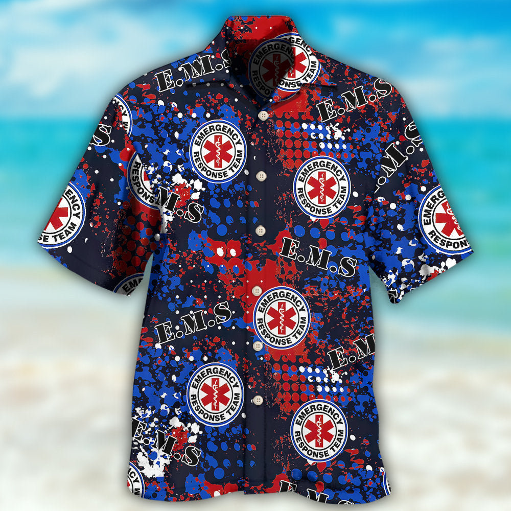 Military Police Firefighter Nurse Tribute Hawaiian Shirt For Summer Vacation, Beach Travel, And Casual Wear
