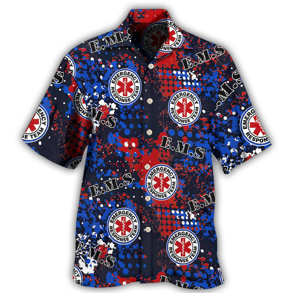 Military Police Firefighter Nurse Tribute Hawaiian Shirt For Summer Vacation, Beach Travel, And Casual Wear