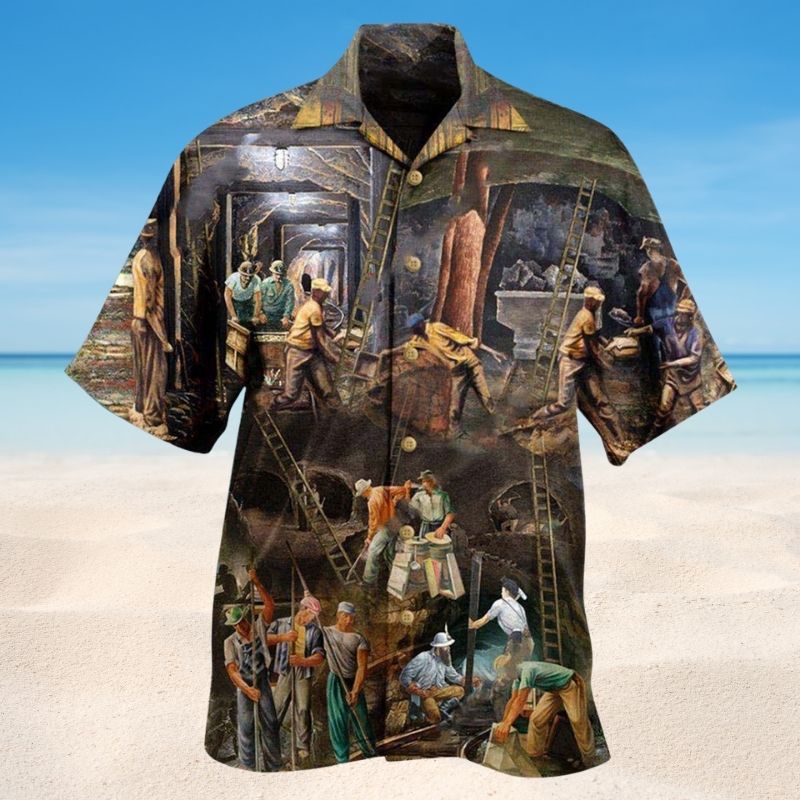 Mining For A Heart Of Gold Hawaiian Shirt For Beach Vacations Trade Fans And Relaxed Casual Outings