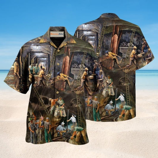 Mining For A Heart Of Gold Hawaiian Shirt For Beach Vacations Trade Fans And Relaxed Casual Outings
