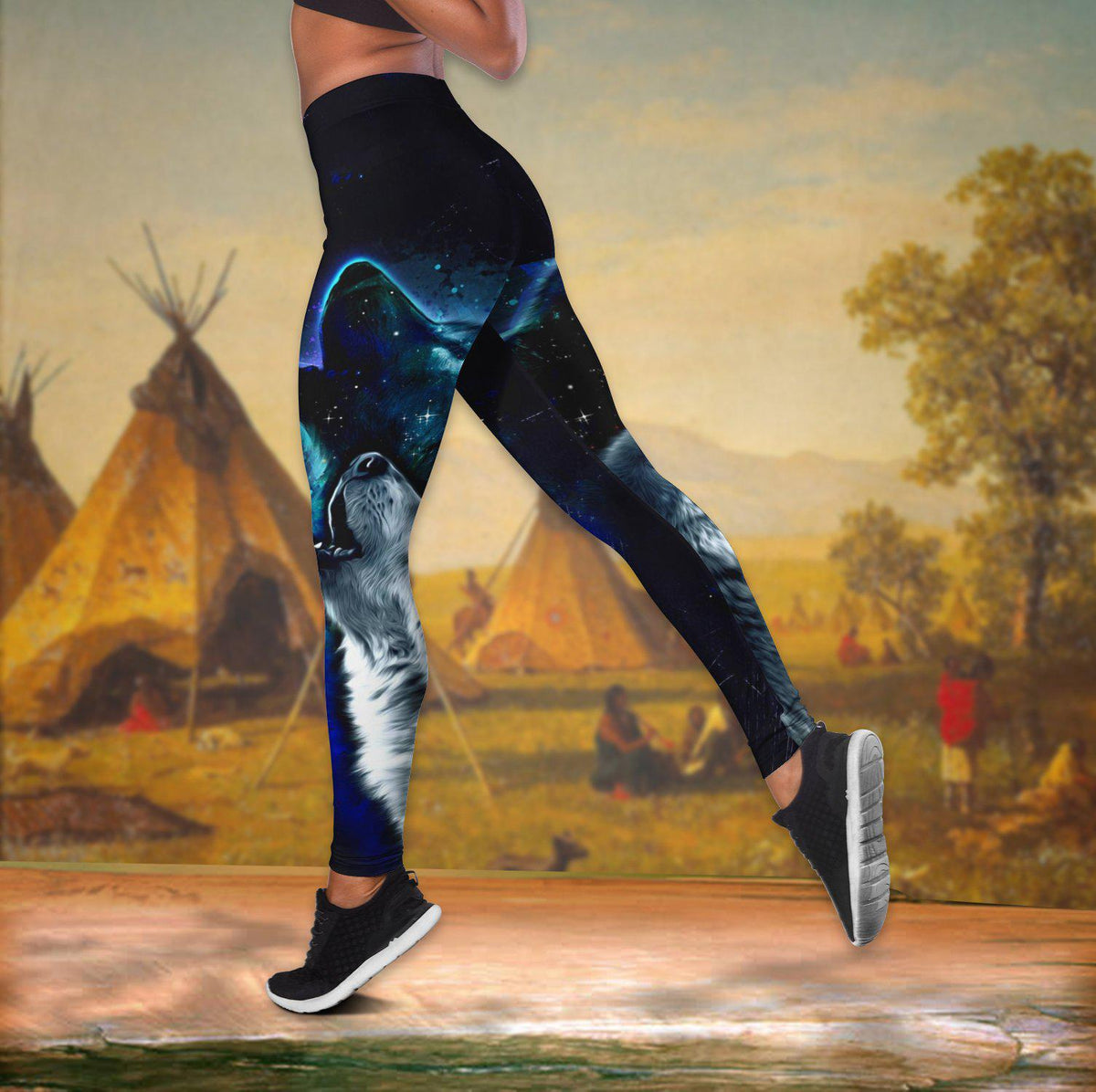 Native Wolf Moon Love Hollow Tank Top For Yoga Workouts And Festival Wear
