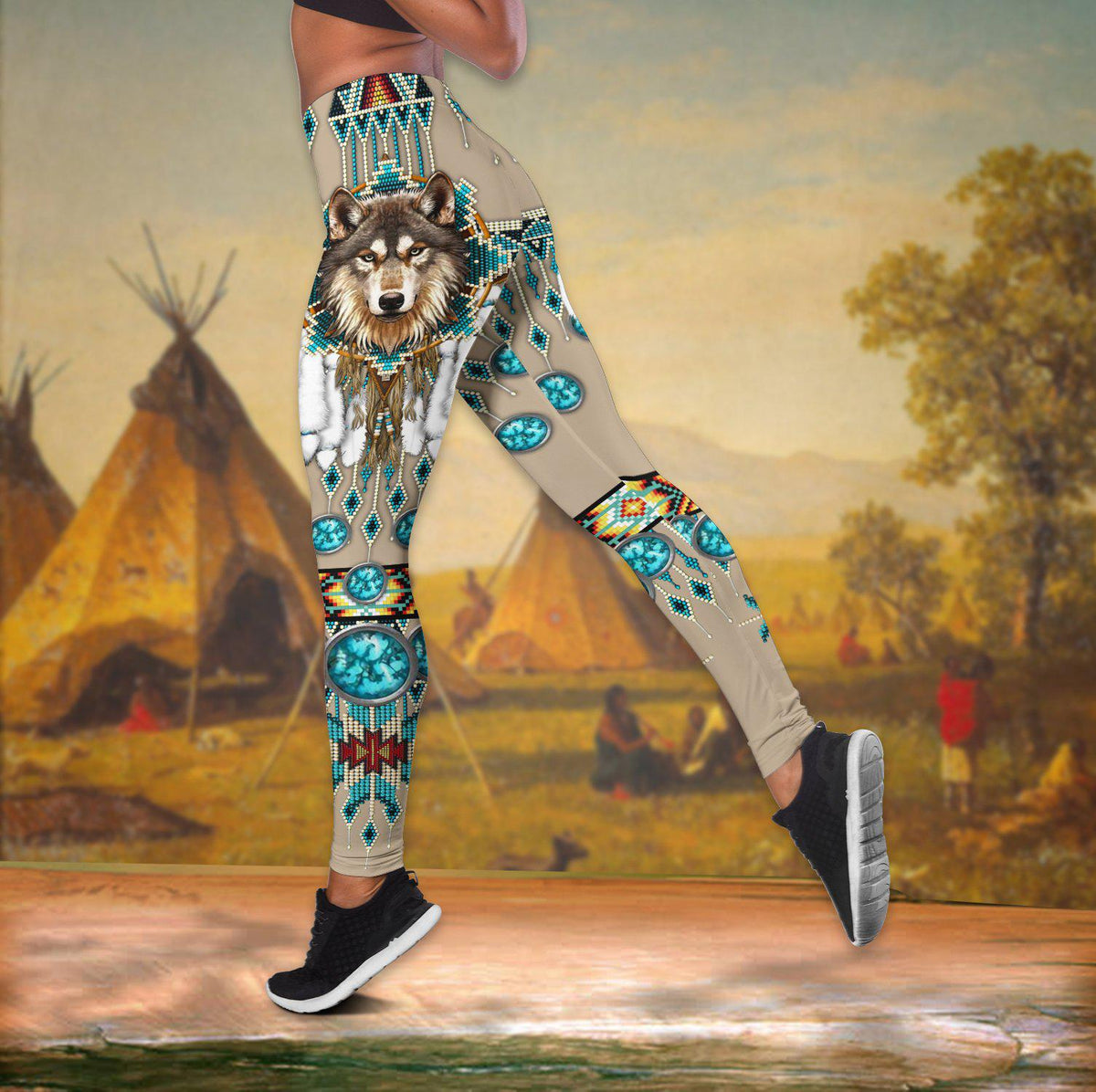Native Wolf Dreamer Hollow Tank Top For Yoga Workouts And Casual Wear