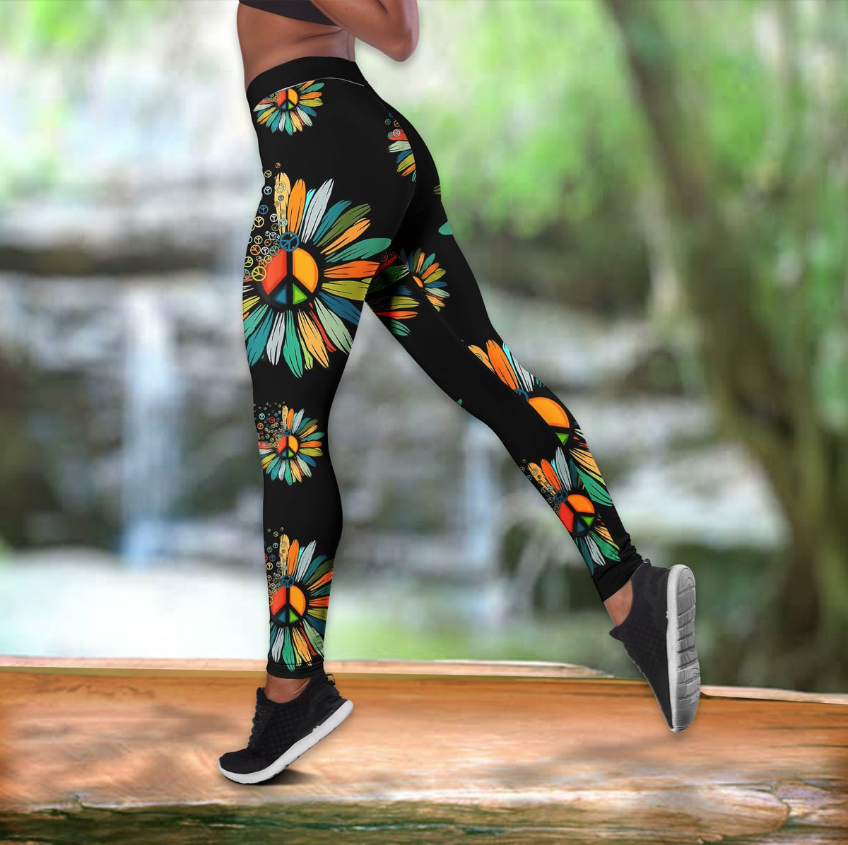Hippie Soul Color Peaceful Hollow Tank Top For Yoga Sessions And Summer Outings