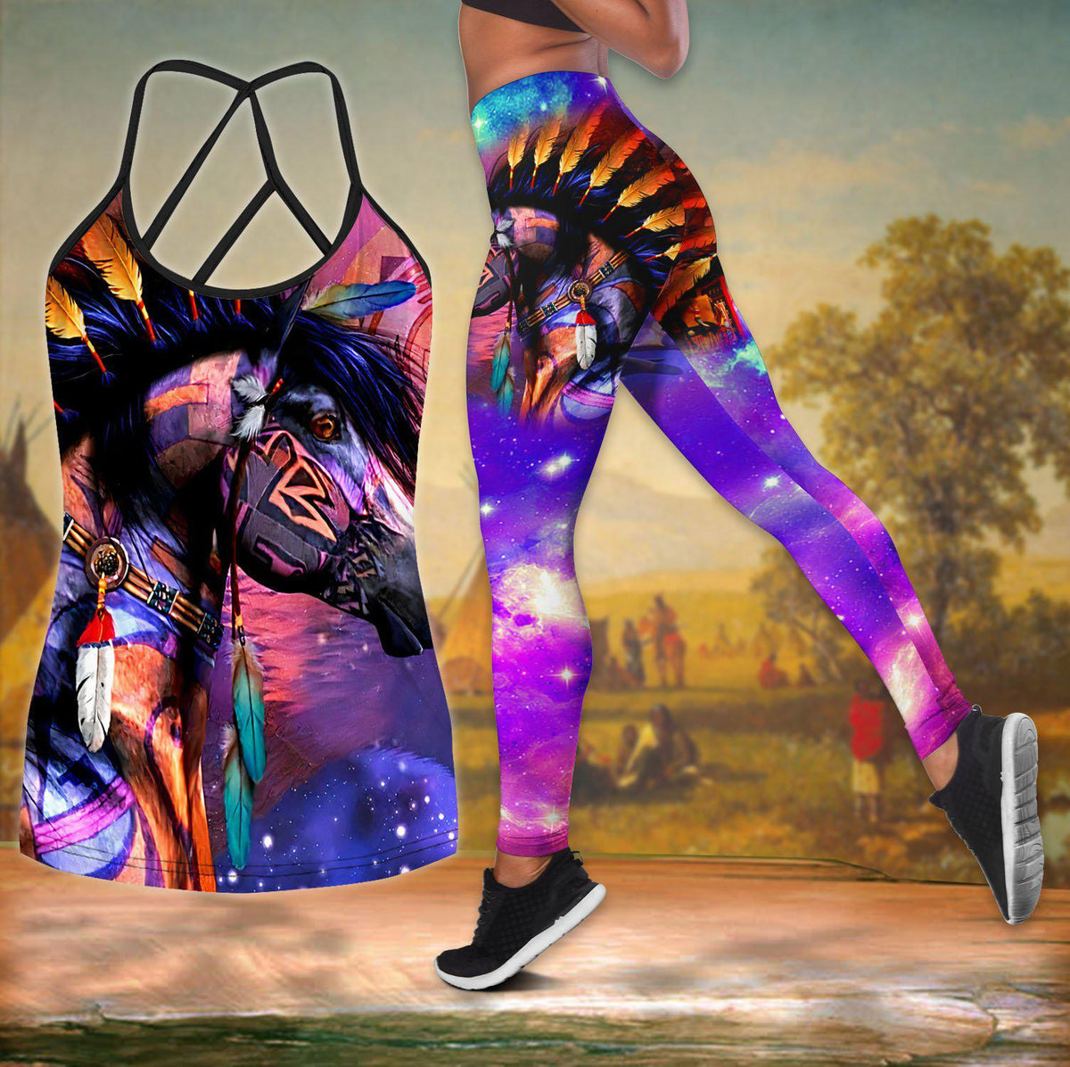 Native Peace Hollow Tank Top For Yoga Classes And Outdoor Events