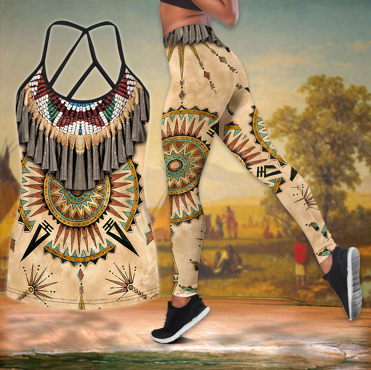 Native Peace Hollow Tank Top For Studio Practice And Casual Styling