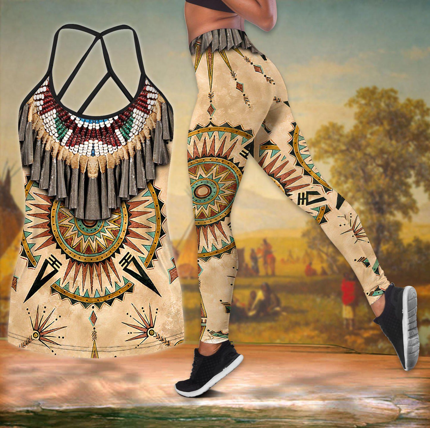 Native Peace Hollow Tank Top For Studio Practice And Casual Styling
