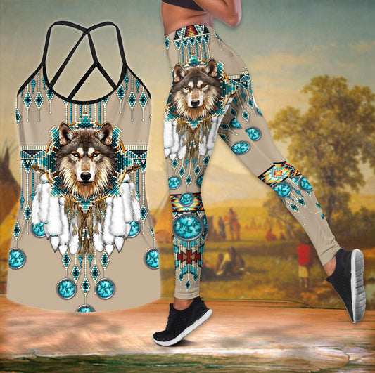 Native Wolf Dreamer Hollow Tank Top For Yoga Workouts And Casual Wear