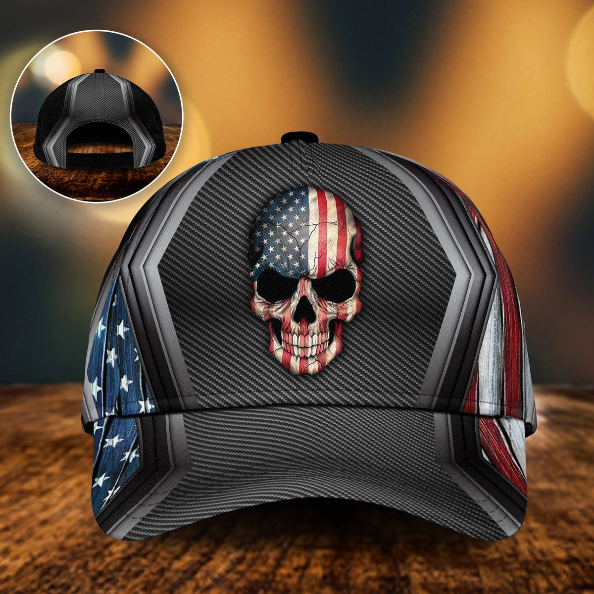 American Skull Metal Classic Cap For Beach Travel Outdoor Events And Relaxed Casual Wear