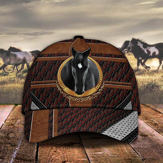Black Horse Animal Nature Classic Cap For Festivals Holidays And Comfortable Everyday Wear