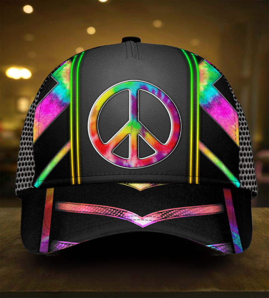 Hippie Tie Dye Pattern Classic Cap For Everyday Accessories Festivals And Relaxed Outings