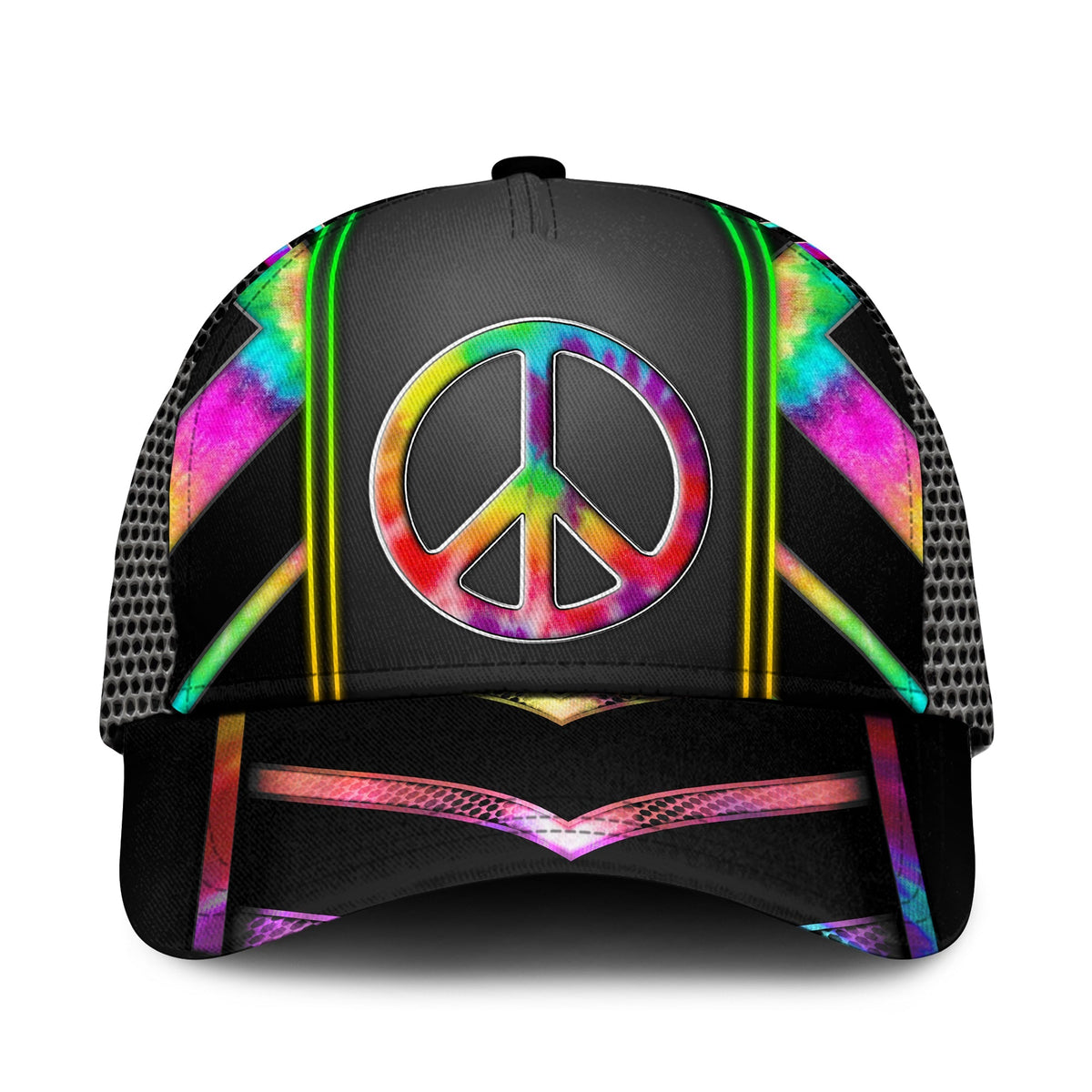 Hippie Tie Dye Pattern Classic Cap For Everyday Accessories Festivals And Relaxed Outings