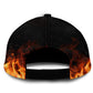 Skull On Fire Flame Classic Cap For Everyday Outfits Coastal Travel And Gift Giving
