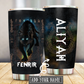 Viking Wolf Black Personalized 20 Oz Tumbler For Coffee Travel And Daily Drinks