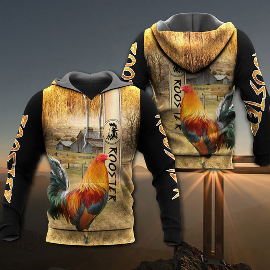 Farm Chickens Rooster Stronger Hoodie For Farm Lovers Outdoor Trips And Comfortable Casual Style