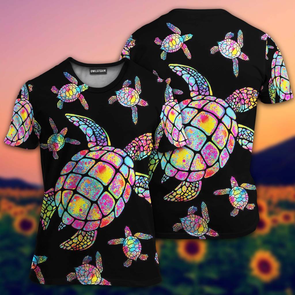 Hippie Turtle Love Ocean So Cool - Hoodie - Owls Matrix LTD