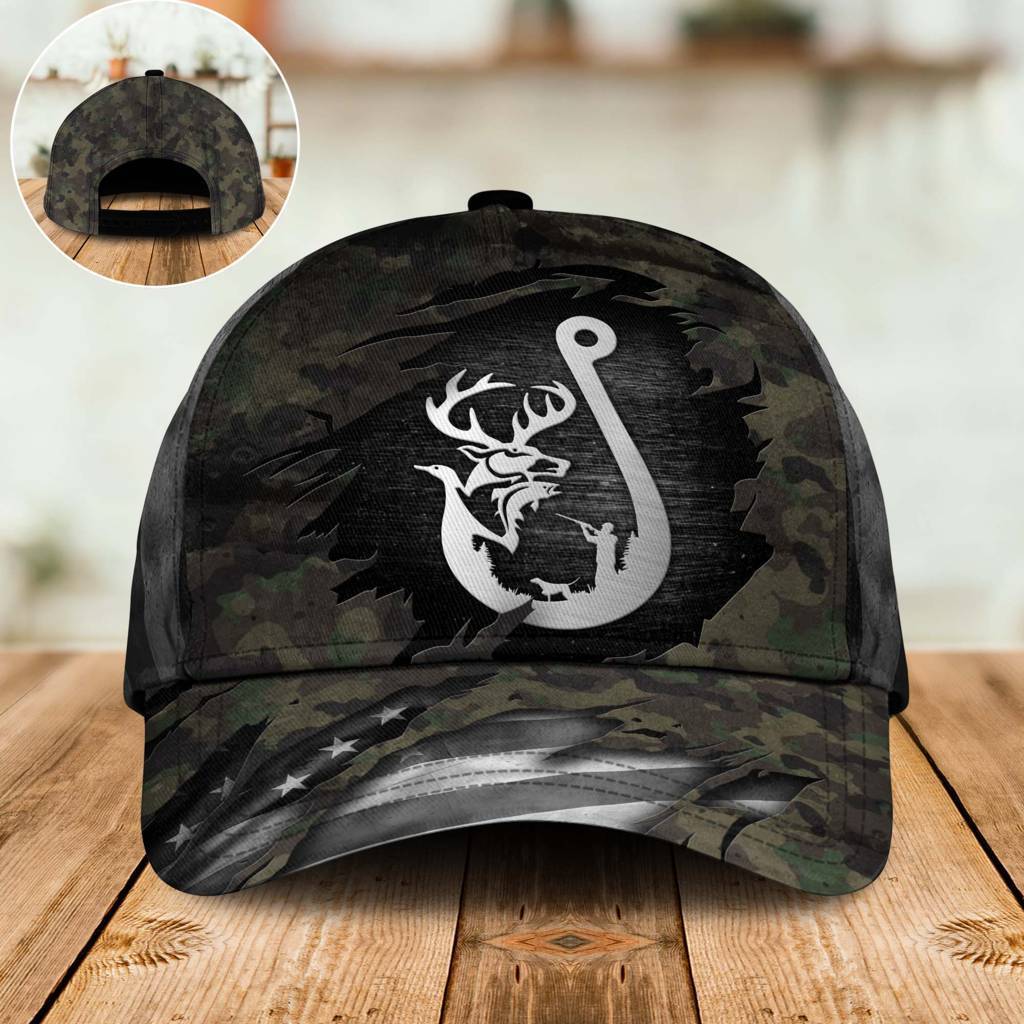 Hunting Fishing Deer Duck Fish Classic Cap For Outdoor Travel Festivals And Relaxed Everyday Wear