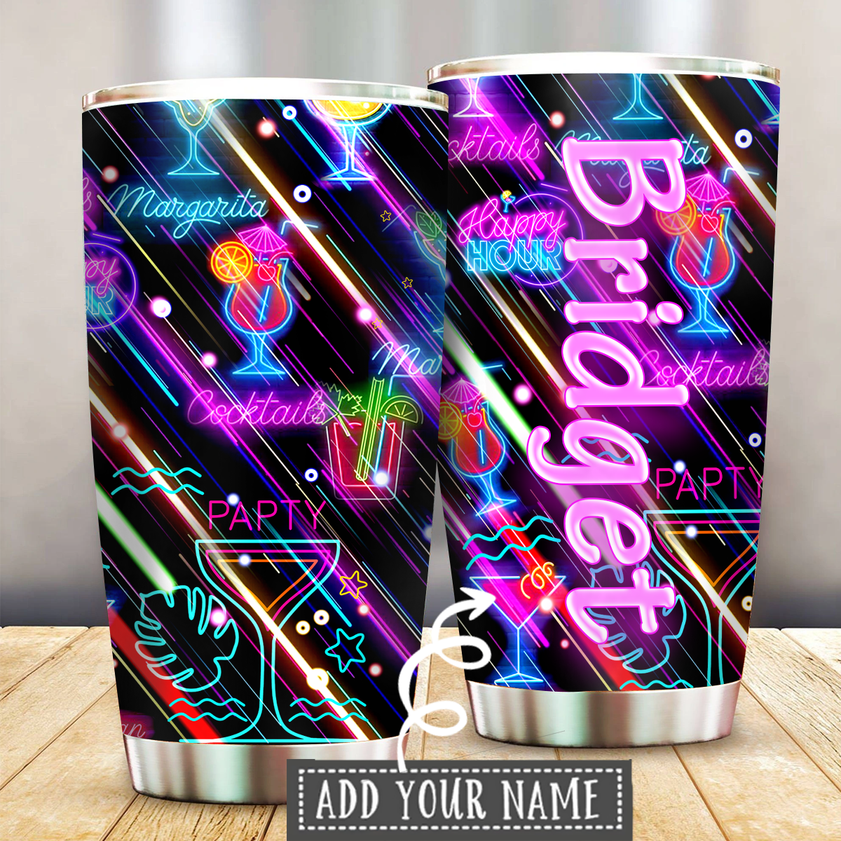 Summer Drink Summer Vibes Personalized 20 Oz Tumbler For Coffee Travel And Daily Drinks