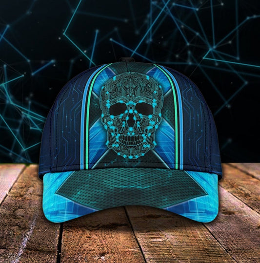 Modern Electric Skull Tech Classic Cap For Summer Activities Vacations And Comfortable Daily Wear