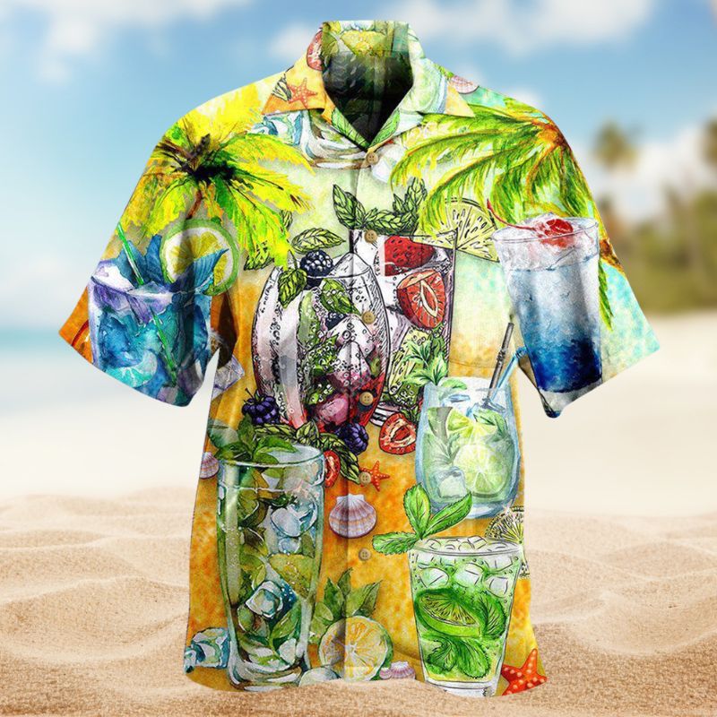Mojito Inspired Summer Vibe Hawaiian Shirt For Tropical Trips Food Fans And Cheerful Summer Outings