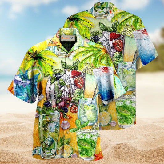 Mojito Inspired Summer Vibe Hawaiian Shirt For Tropical Trips Food Fans And Cheerful Summer Outings