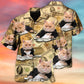 Vintage Creative Lucky Money Cat Hawaiian Shirt For Summer Vacation, Beach Travel, And Casual Wear