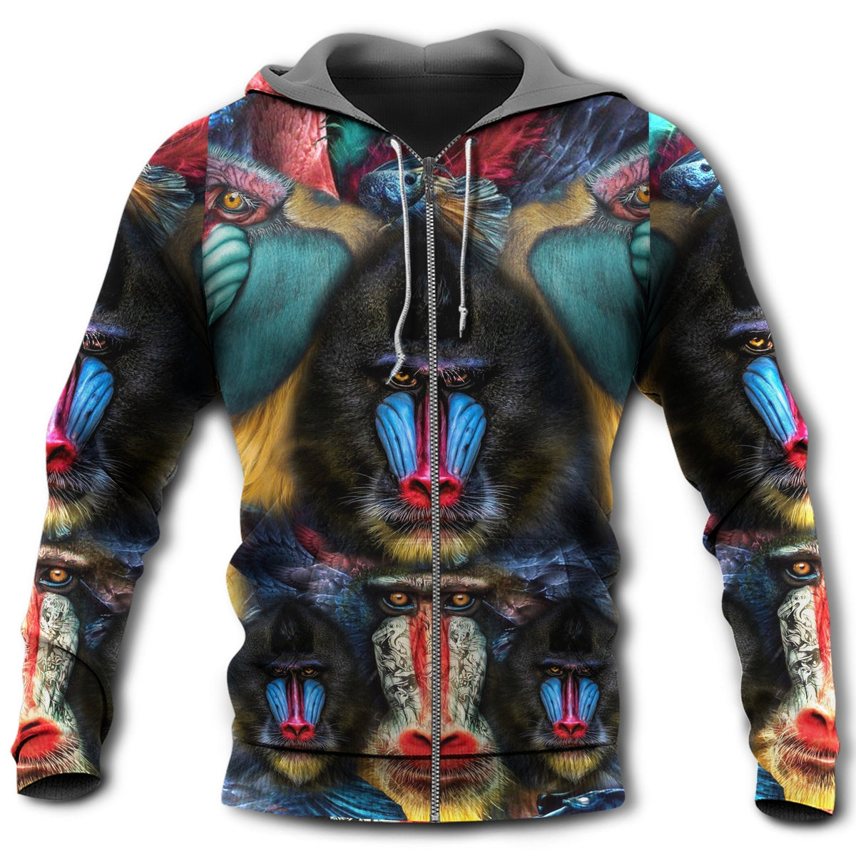 Monkey Love Forest Wildlife Hoodie For Casual Street Style Travel And Daily Comfort