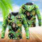 Green Monkey Banana Leaf Fun Hoodie For Weekend Trips Relaxed Outfits And Thoughtful Gifting