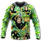 Green Monkey Banana Leaf Fun Hoodie For Weekend Trips Relaxed Outfits And Thoughtful Gifting