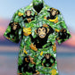 Monkey Banana Tree Hawaiian Shirt Pattern View For Relaxed Warm Weather Outfits