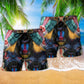 Mandrill Monkey Vibrant Color Beach Shorts Print Detail For Beach Activities And Vacation Wear