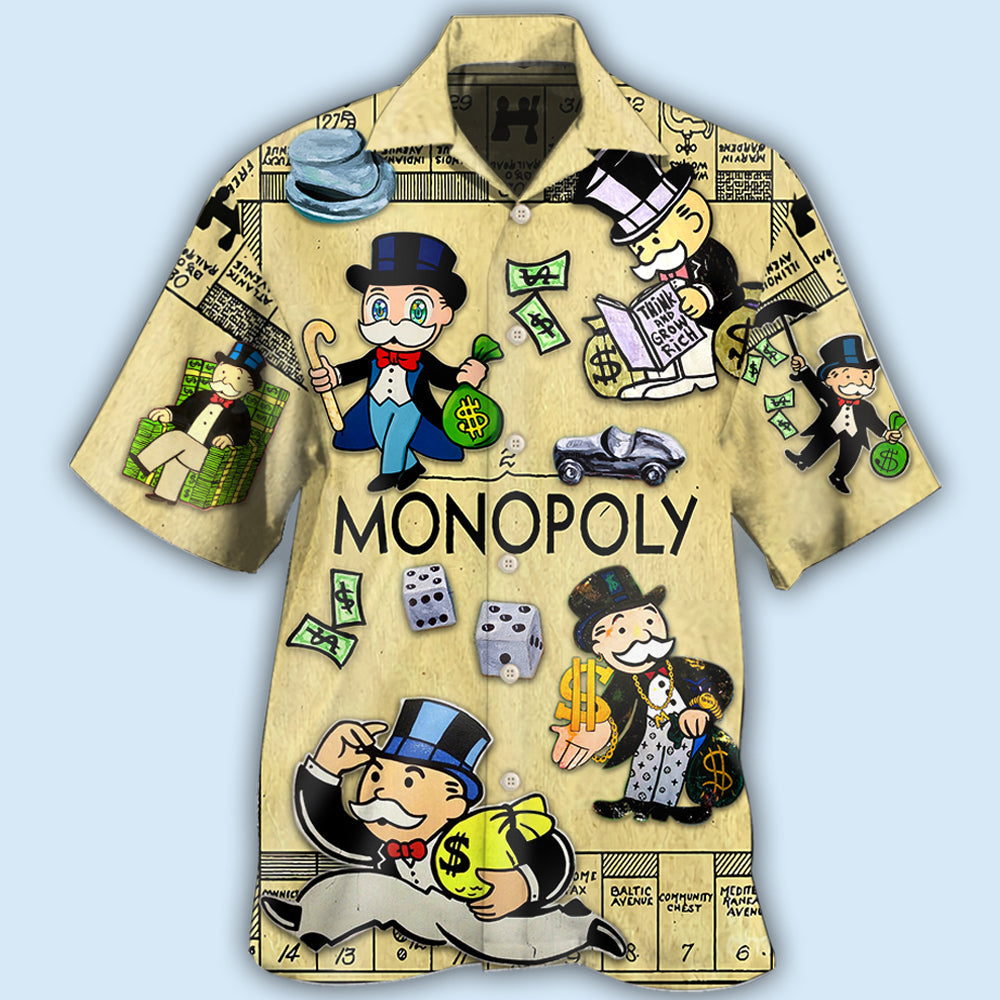 Monopoly Hawaiian Shirt Design View For Resort Travel And Thoughtful Gifting
