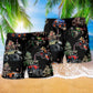 Monster Truck Tropical Summer Beach Shorts Pattern Detail For Sunny Outdoor Activities