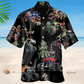 Tropical Monster Truck Hawaiian Shirt For Summer Vacation, Beach Travel, And Casual Wear