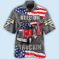 Truck Monster Truckin American Hawaiian Shirt For Beach Parties And Weekend Getaways