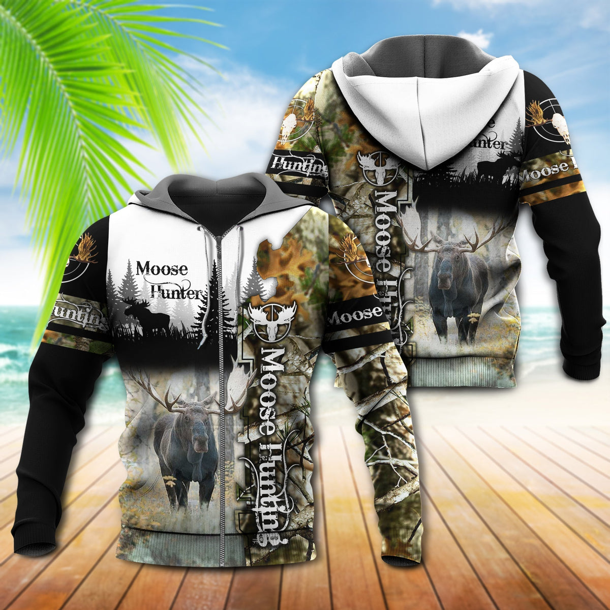 Moose Hunter Hoodie For Wildlife Enthusiasts Weekend Adventures And Casual Style