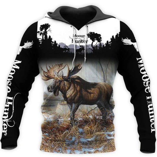 Moose Hunting Love Hoodie For Outdoor Events Country Style And Seasonal Gifting