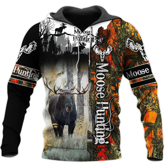 Moose Hunting Story Hoodie For Outdoor Hunting Trips Travel And Comfortable Everyday Wear