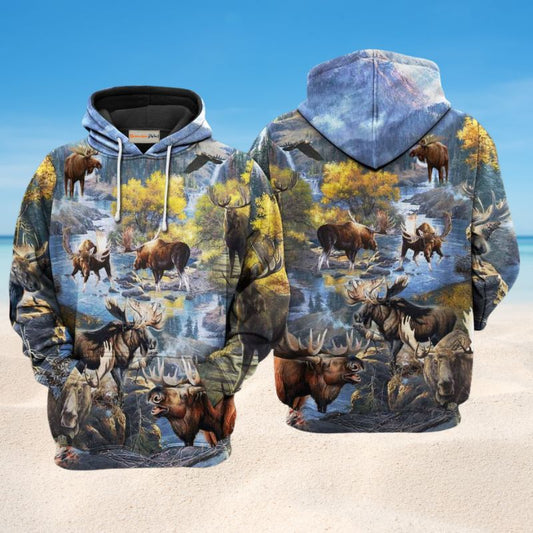 Happy Moose Make Hoodie For Wildlife Adventures Everyday Wear And Relaxed Outfits