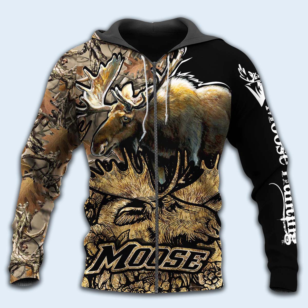 Moose Hunting Legend Hoodie For Forest Outings Travel Days And Relaxed Casual Comfort