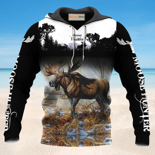 Moose Hunting Lover Hoodie For Outdoor Adventures Seasonal Events And Gift Giving