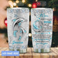 Dolphin Mother And Daughter Personalized 20 Oz Tumbler For Coffee Travel And Daily Drinks