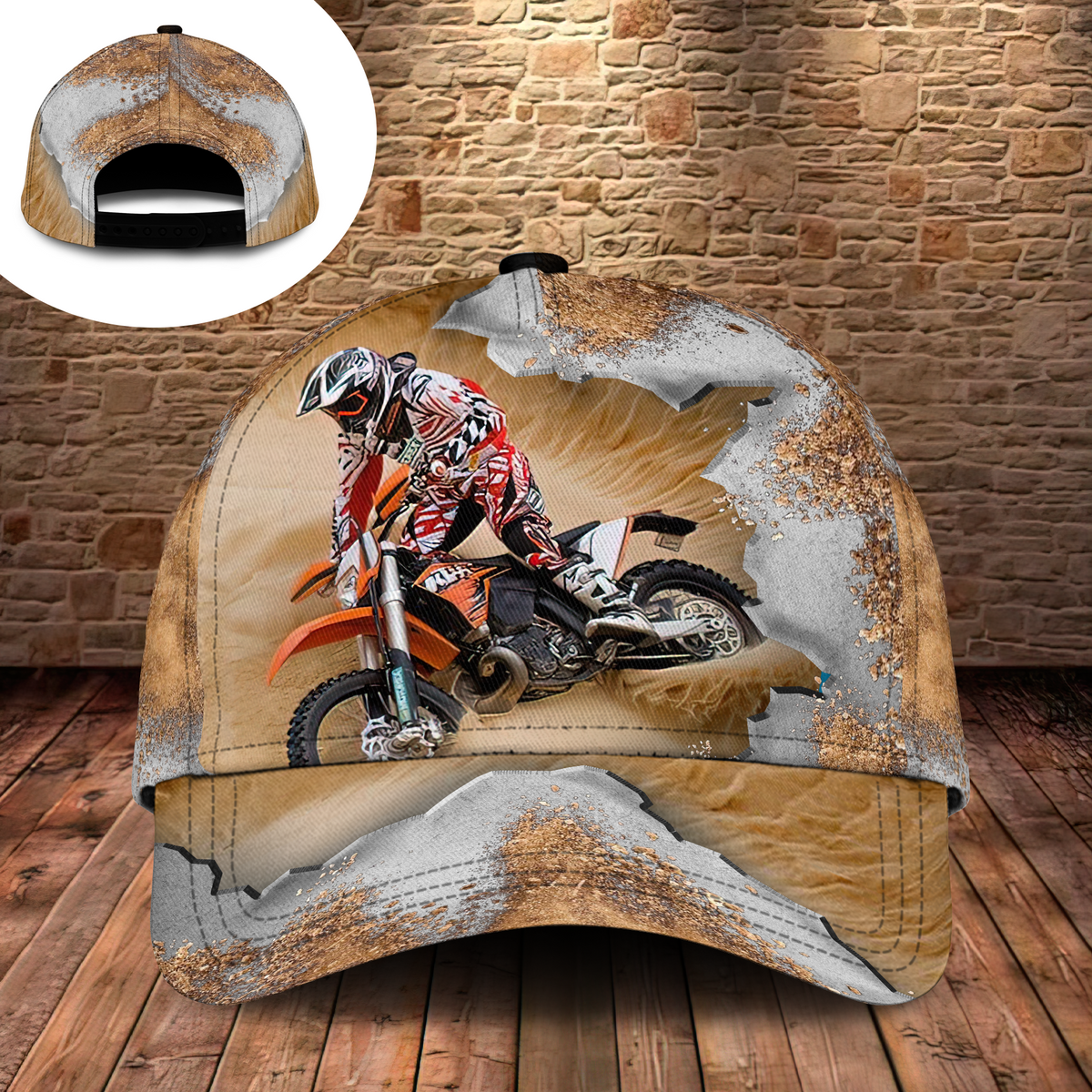 Motocross Break Classic Cap For Summer Vacations Parties And Outdoor Events