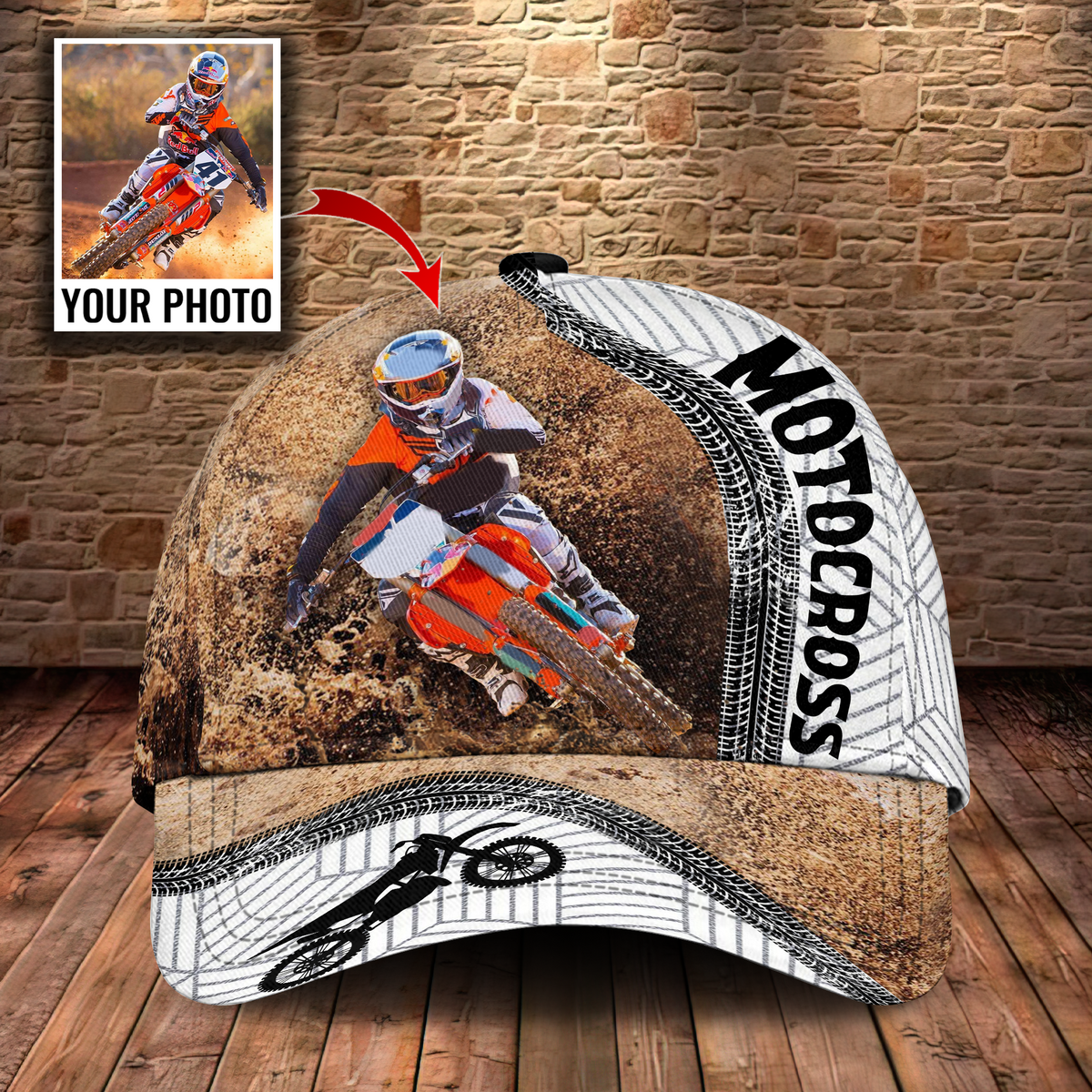 Motocross Custom Photo Classic Cap For Outdoor Events Beach Travel And Relaxed Daily Style