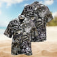 Chrome Motorcycle Biker Hawaiian Shirt For Resort Travel Summer Events And Thoughtful Casual Gifting