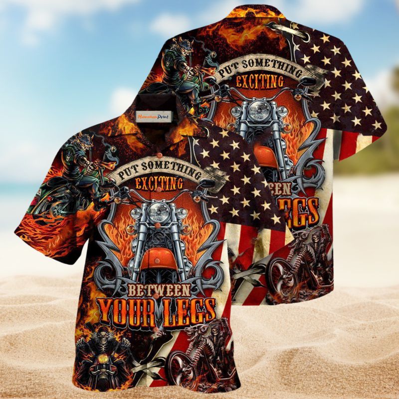 Motorcycle Exciting Ride Hawaiian Shirt For Tropical Holidays, Outdoor Gatherings, And Everyday Comfort