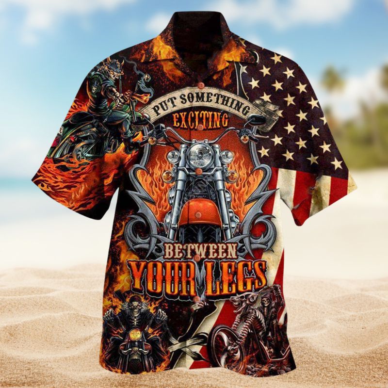 Motorcycle Exciting Ride Hawaiian Shirt For Tropical Holidays, Outdoor Gatherings, And Everyday Comfort