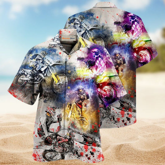 Motorcycle Fun Begins Road Ends Hawaiian Shirt For Island Vacations, Resort Wear, And Relaxed Seasonal Style