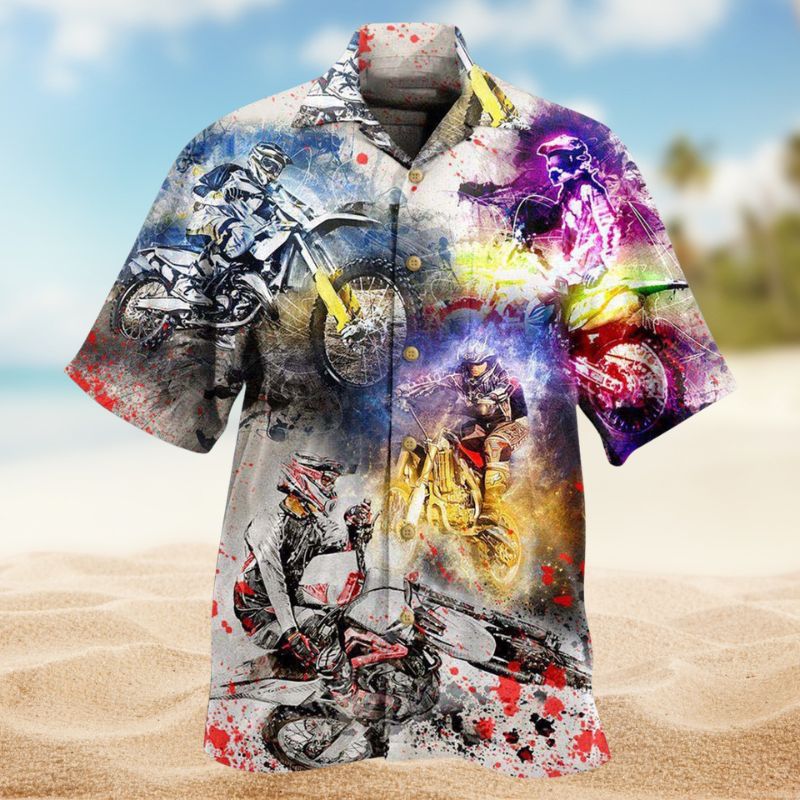 Motorcycle Fun Begins Road Ends Hawaiian Shirt For Island Vacations, Resort Wear, And Relaxed Seasonal Style